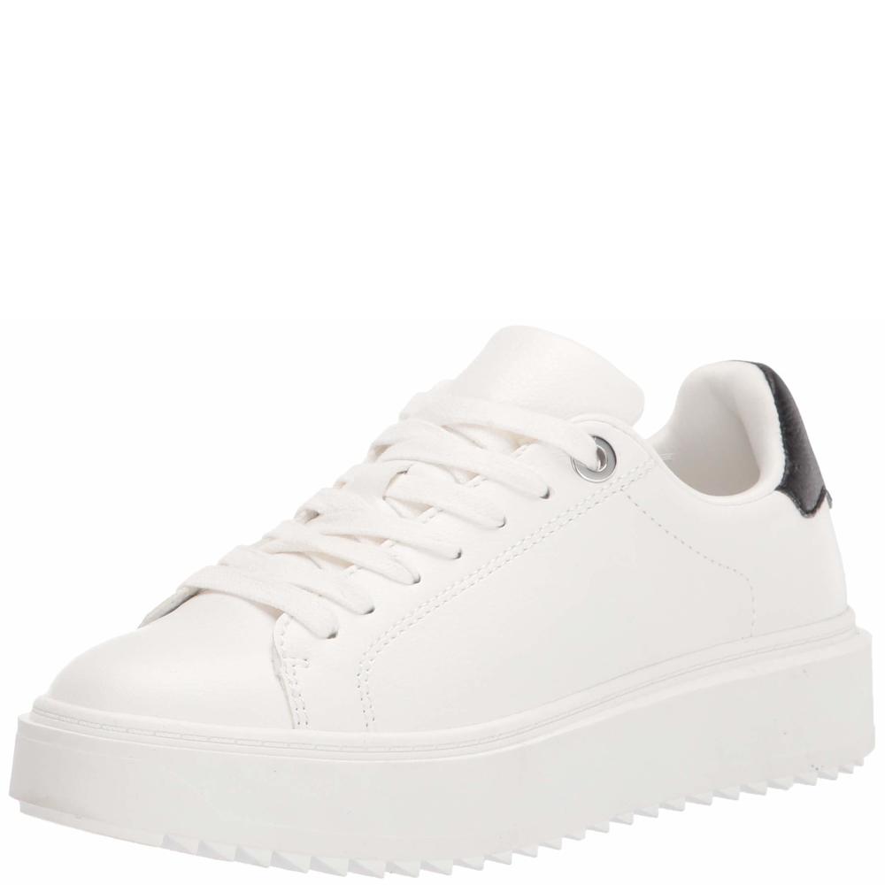 Steve Madden White Sneakers with Black Accent